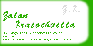 zalan kratochvilla business card