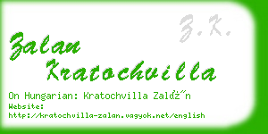 zalan kratochvilla business card